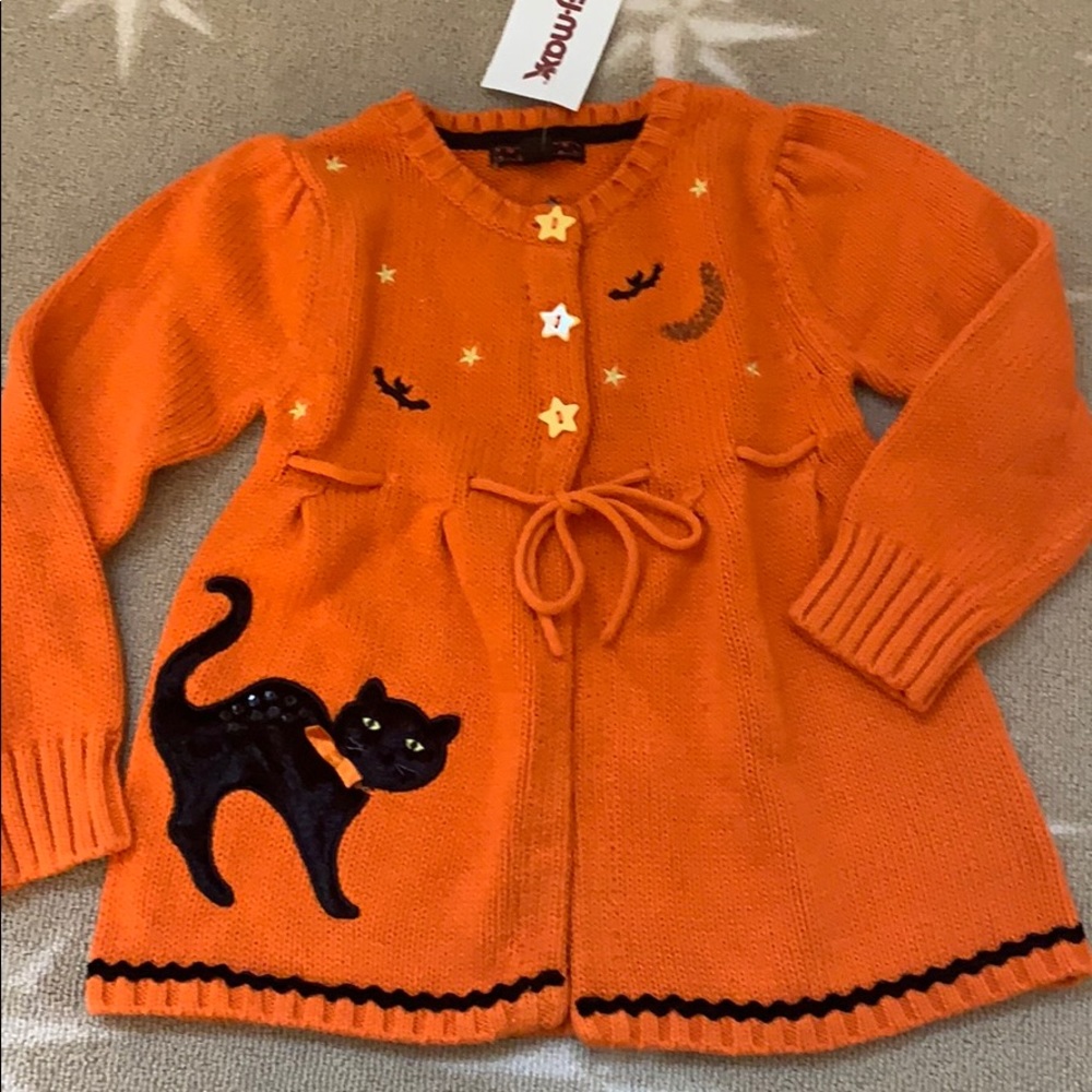 Halloween orange sweater size 4T